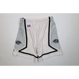 Vtg 90s Russell Athletic Mens 36 Heavyweight Silky Nylon Basketball Shorts USA